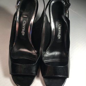 Ladies Black/Silver Shoes by Cavage size 6.5